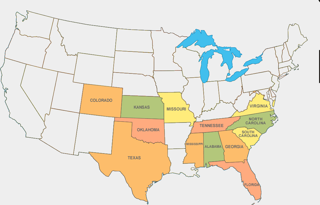 Licensed States